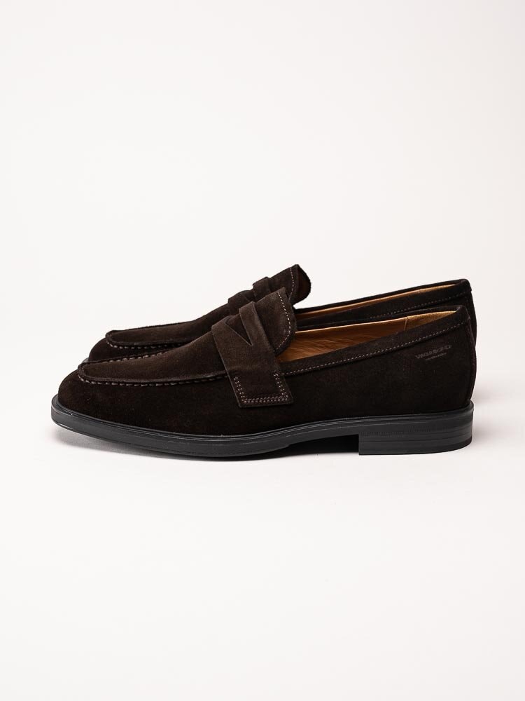 Vagabond - Andrew - Mörkbruna loafers i mocka