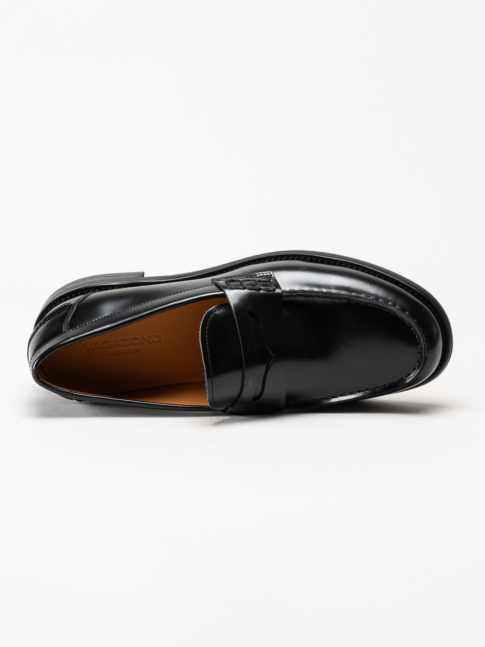 Vagabond - Steven - Svarta loafers i polido