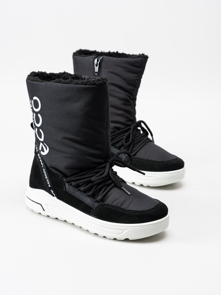 Ecco - Urban Snowboarder - Svarta fodrade vinterkängor i snowboardstil