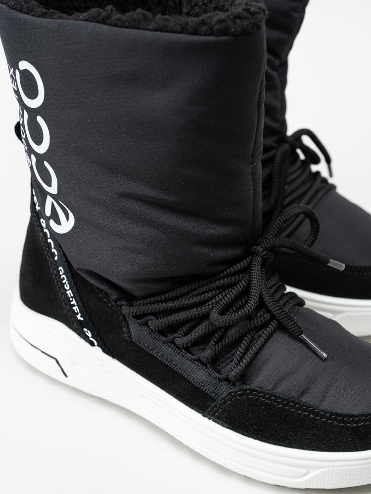 Ecco - Urban Snowboarder - Svarta fodrade vinterkängor i snowboardstil