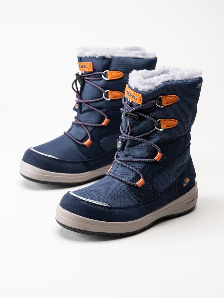Viking Footwear - Haslum High GTX - Blå fodrade vinterkängor med Gore-Tex