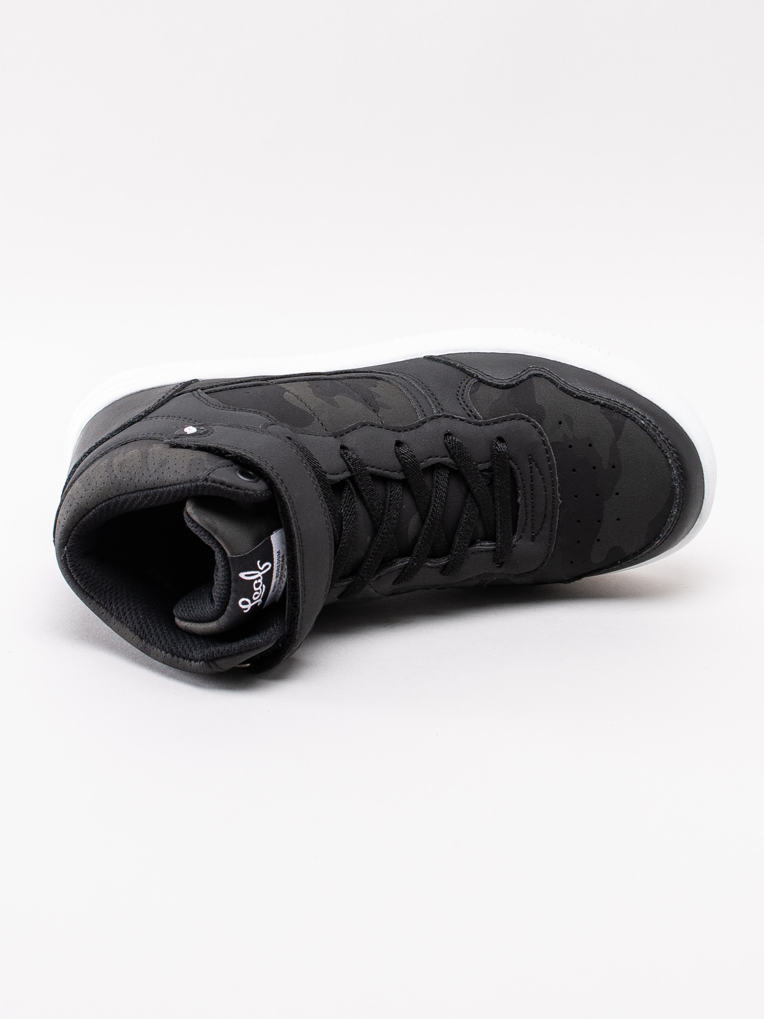 42193067 Leaf Cabra High Black Camo svarta höga sneakers med kamouflage print-4