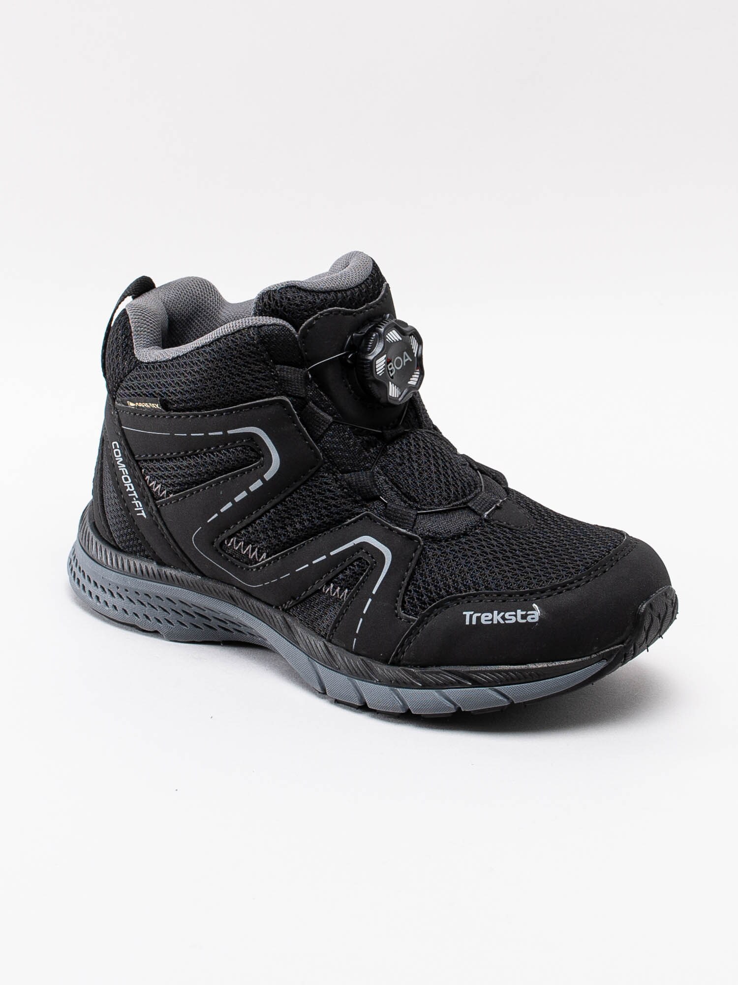 42203030 Treksta Oxxyl Mid Boa GTX Black Svarta vattentäta Gore-Tex kängor-1