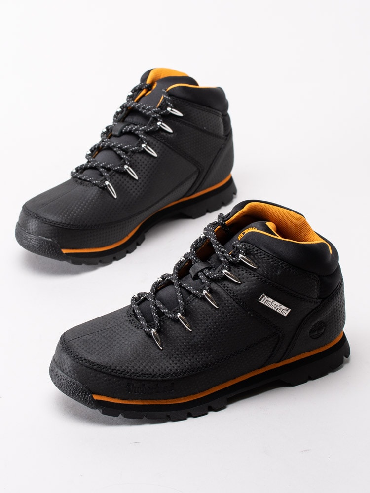 42203041 Timberland Euro Sprint Black Tectuff Svarta kängor med detaljer i orange-6