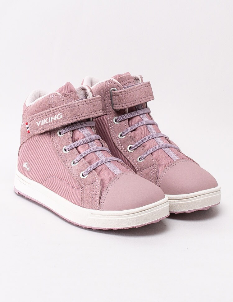 42203048 Viking Footwear Leah Mid GTX 3 -50055-9475 Rosa höstkängor med vita detaljer i Gore-Tex-5