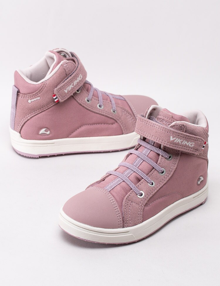 42203048 Viking Footwear Leah Mid GTX 3 -50055-9475 Rosa höstkängor med vita detaljer i Gore-Tex-2