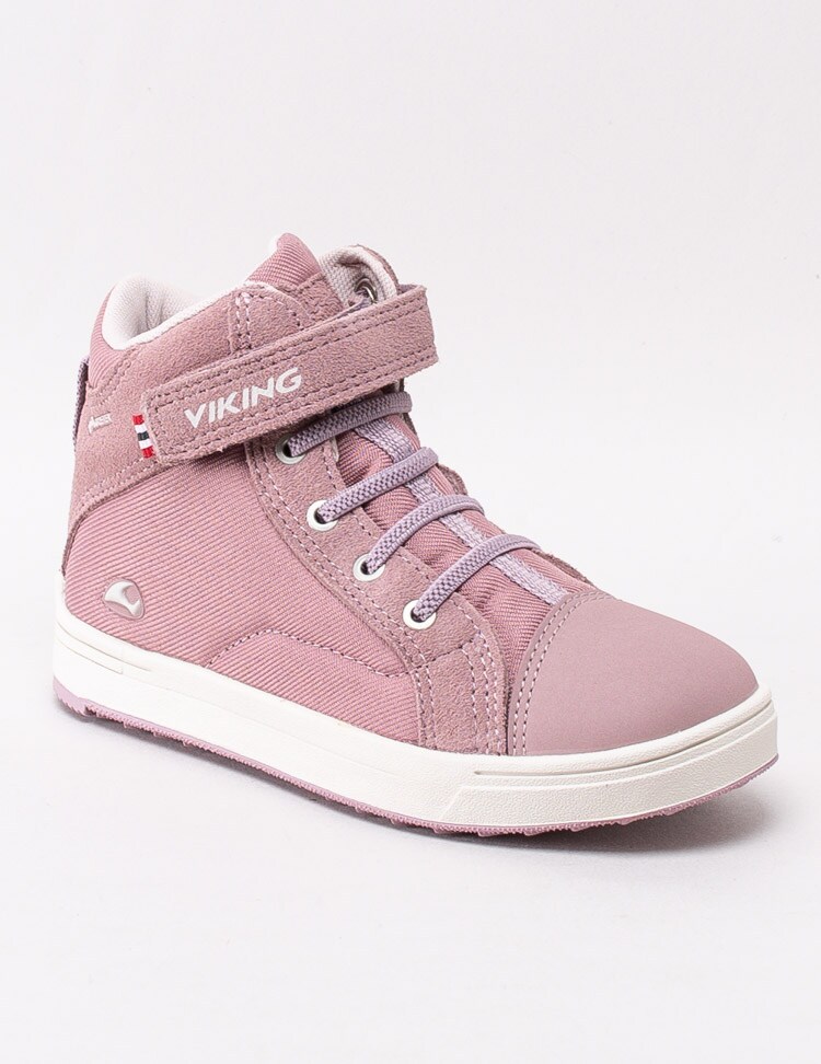 42203048 Viking Footwear Leah Mid GTX 3 -50055-9475 Rosa höstkängor med vita detaljer i Gore-Tex-1