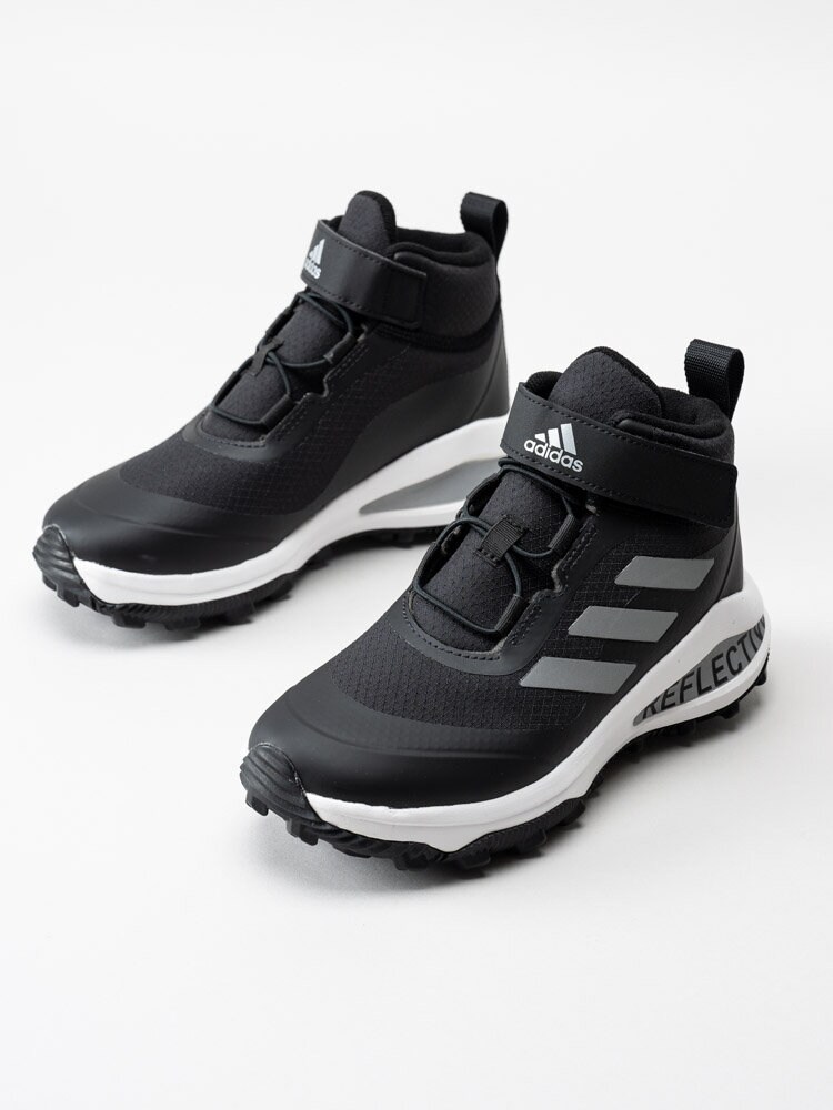 Adidas - FortaRun ATR EL K - Svarta medelhöga kängor med reflex