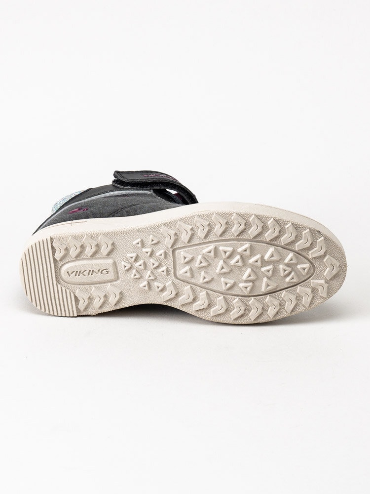 Viking Footwear - Laila Mid GTX - Grå kängor med lila detaljer