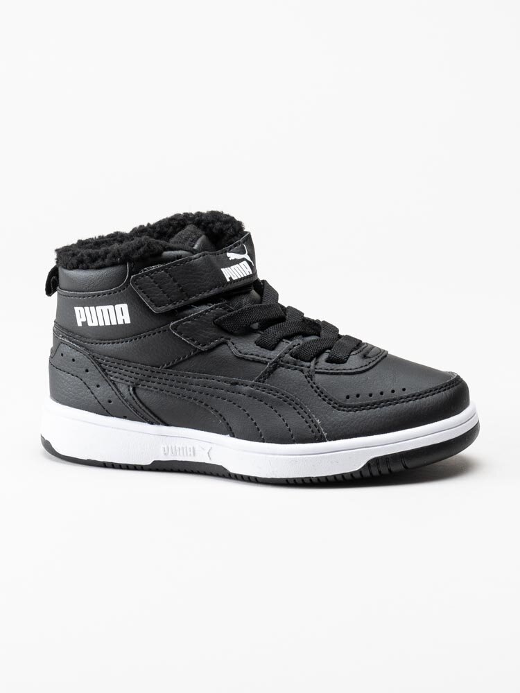 Puma - Rebound Joy Fur PS - Svarta fodrade sneakers