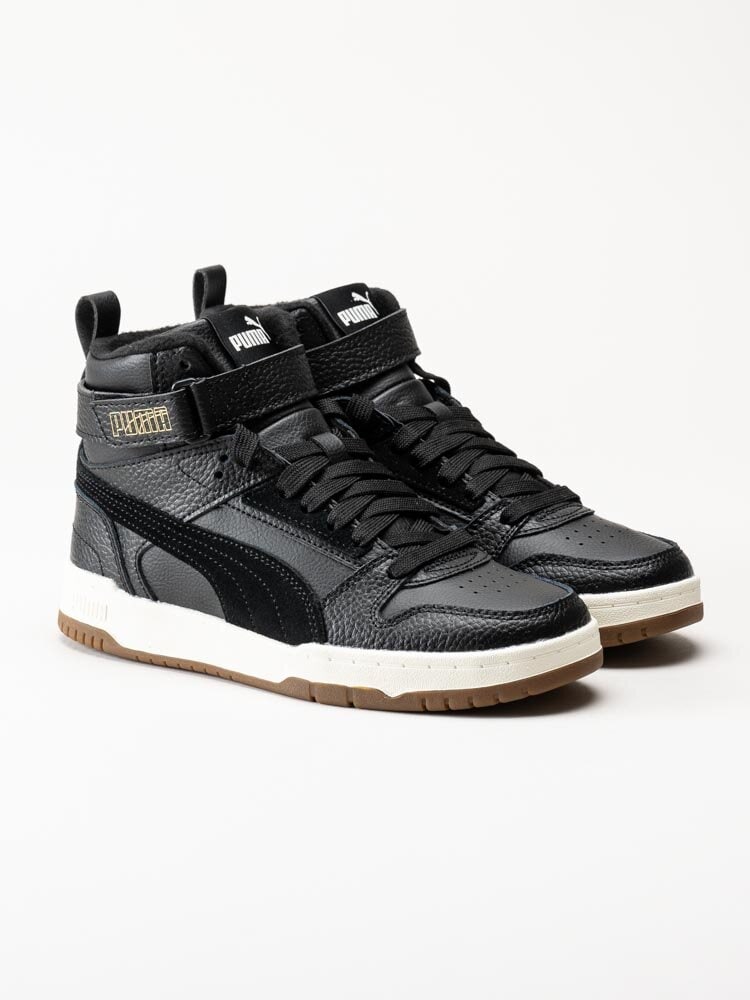 Puma - RBD Game Wtr Jr - Svarta höga sneakers i skinn