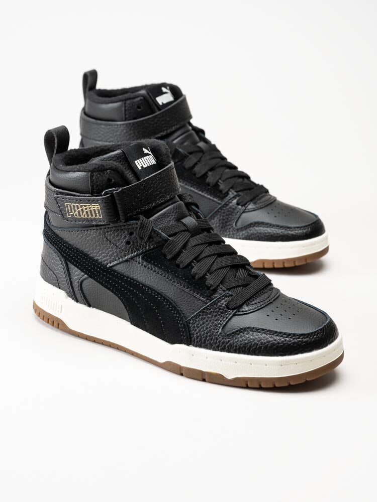 Puma - RBD Game Wtr Jr - Svarta höga sneakers i skinn