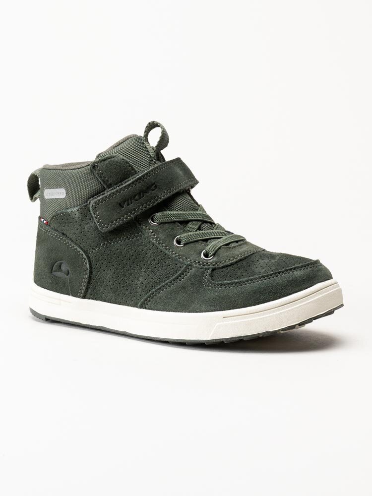 Viking Footwear - Samuel Mid WP - Gröna höga sneakers i mocka