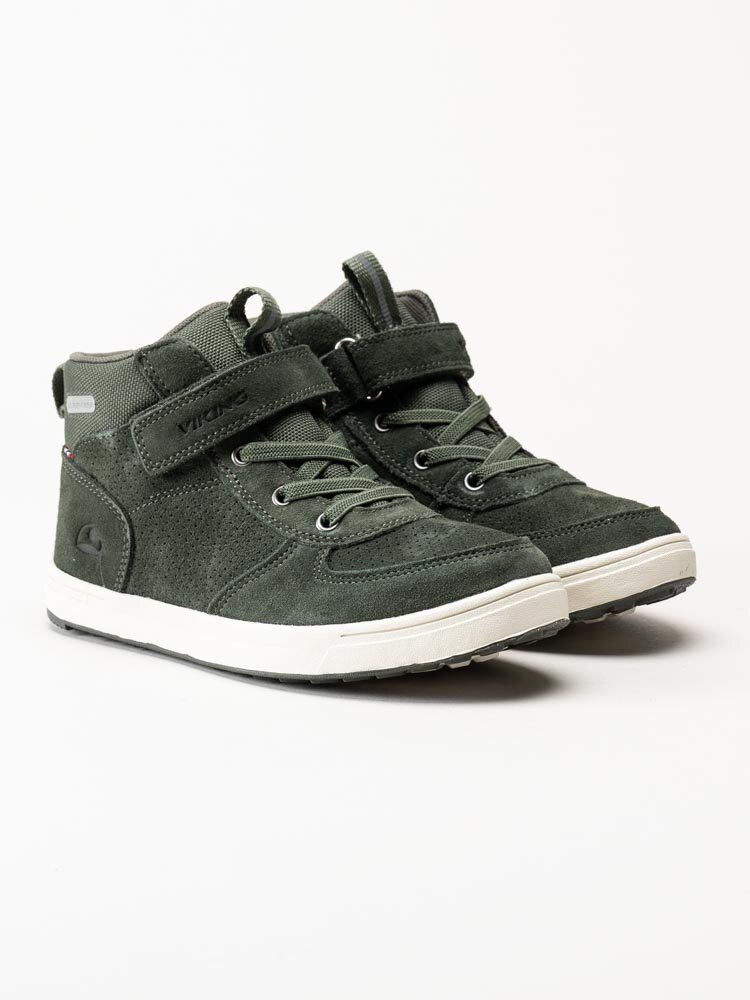 Viking Footwear - Samuel Mid WP - Gröna höga sneakers i mocka