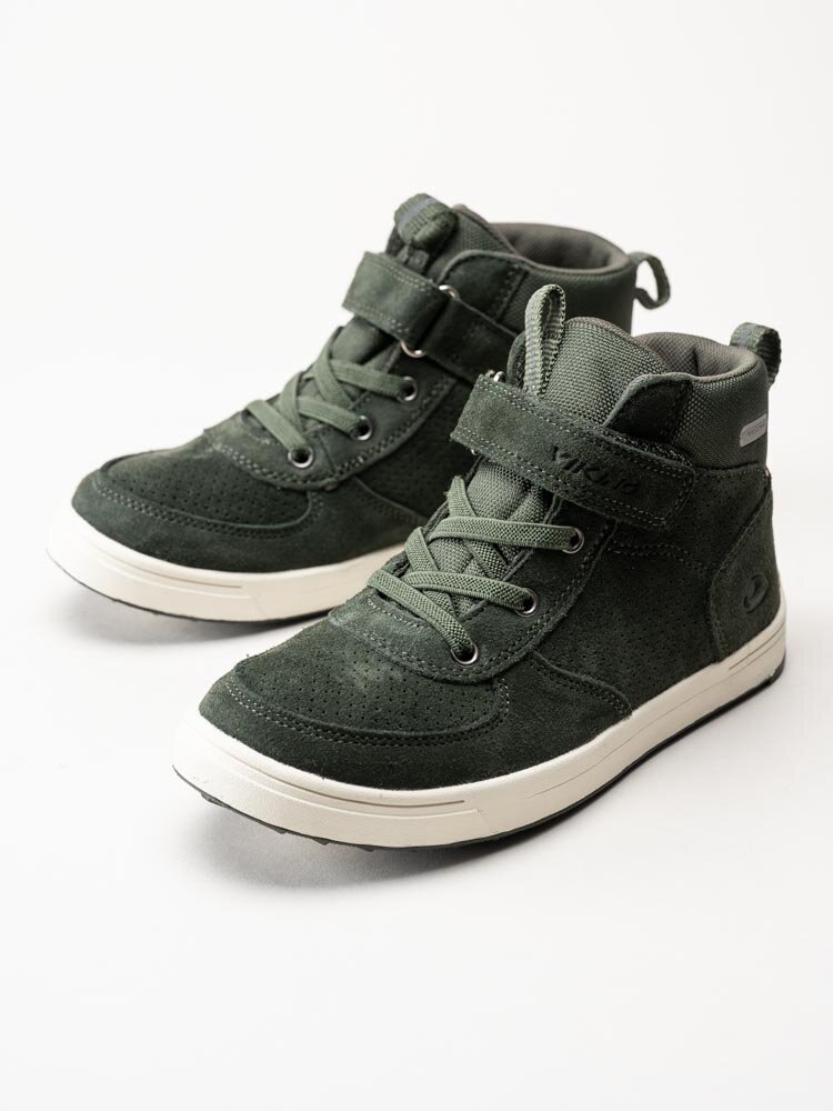 Viking Footwear - Samuel Mid WP - Gröna höga sneakers i mocka