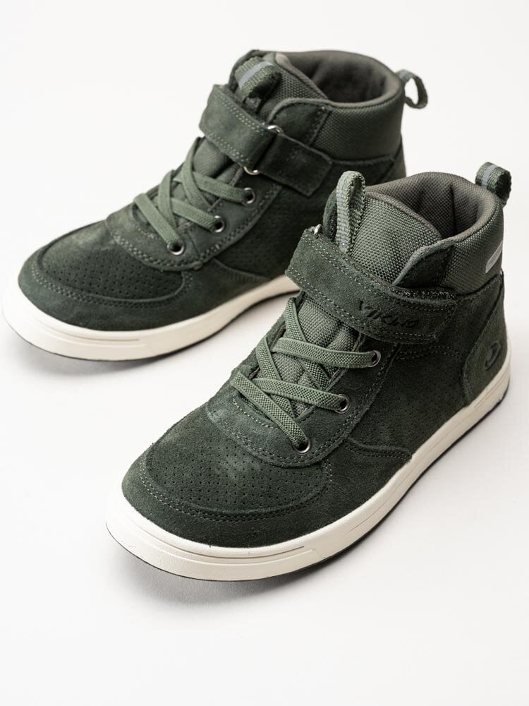 Viking Footwear - Samuel Mid WP - Gröna höga sneakers i mocka