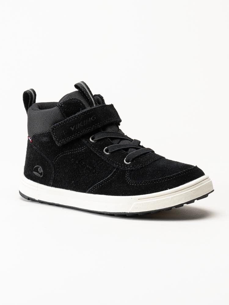 Viking Footwear - Samuel Mid WP - Svarta höga sneakers i mocka