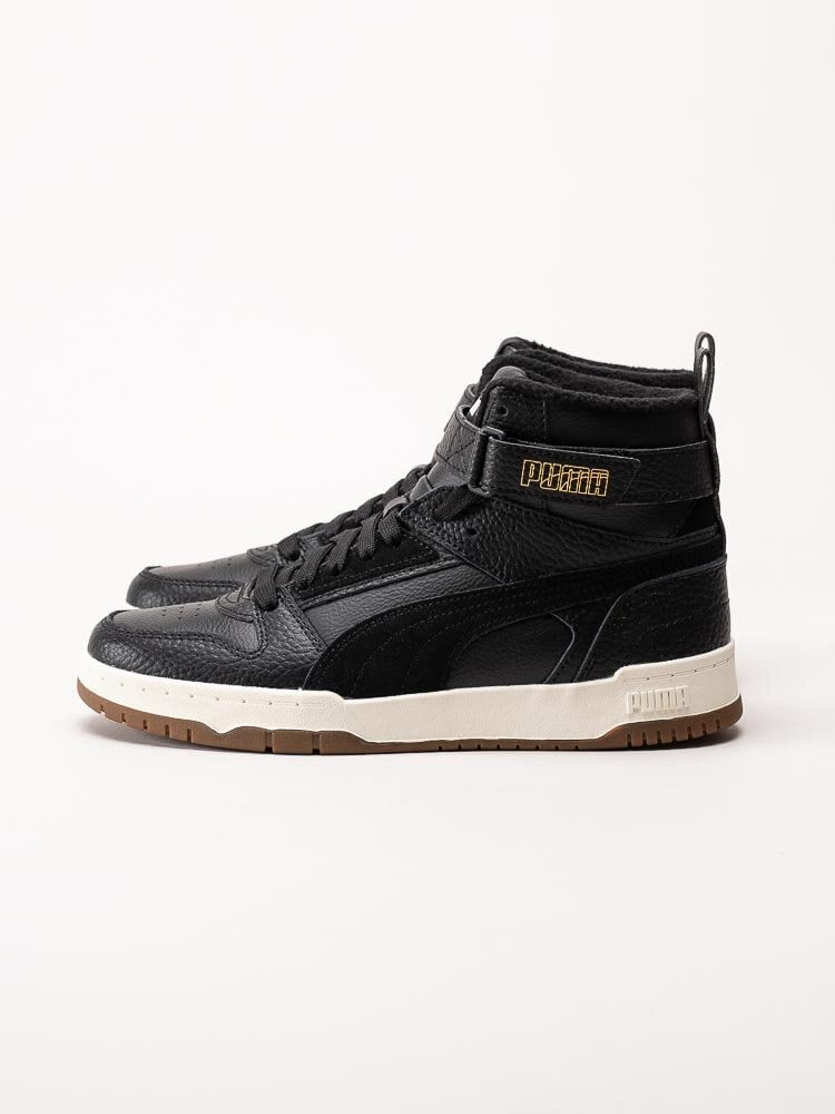 Puma - RBD Game WTR Jr - Svarta höga sneakers i skinn