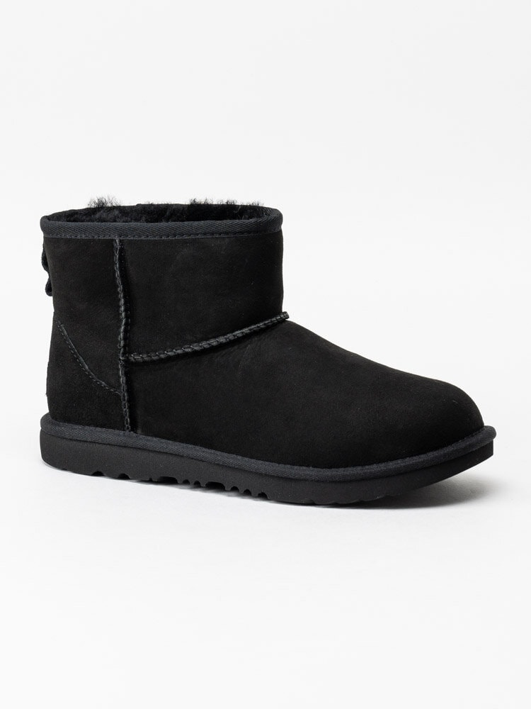 UGG - K Classic Mini - Svarta låga ullfodrade vinterboots