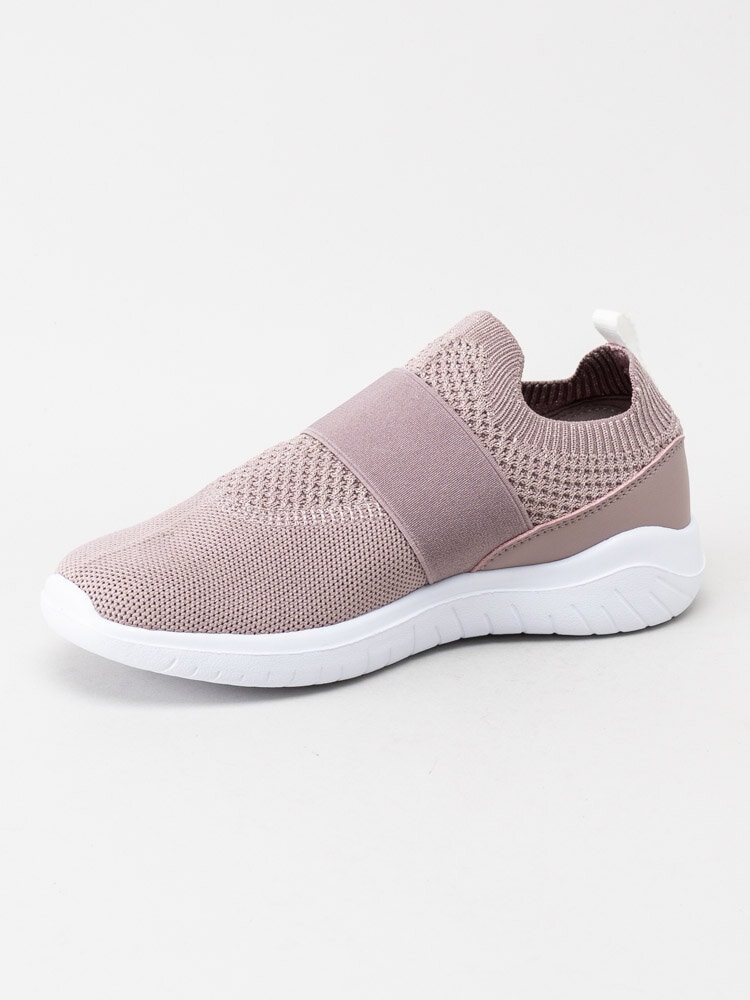 Hummel - Knit Slip-On Recycle - Ljusrosa slip on sportskor i textil