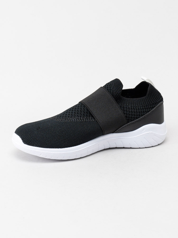 Hummel - Knit Slip-On Recycle - Svarta slip on sportskor i textil