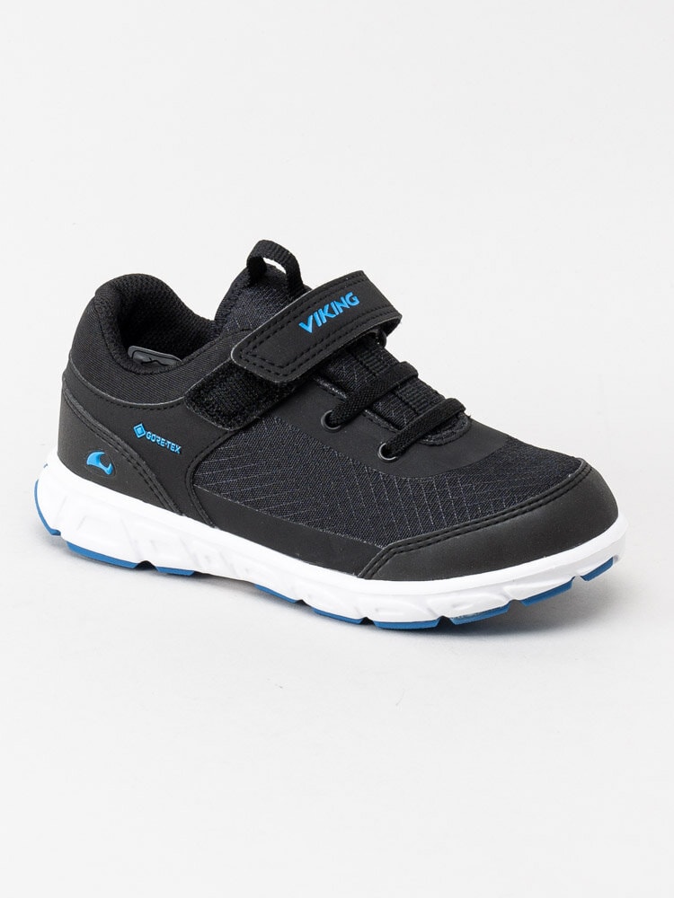 Viking Footwear - Spectrum R GTX - Svarta vattentäta lågskor med blå detaljer
