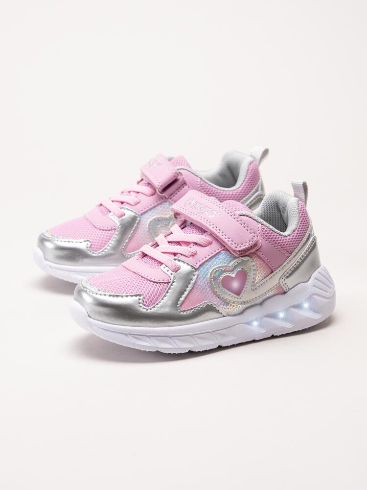 ZigZag - Dadian Kids Shoe Lights - Rosa silverfärgade blinkskor