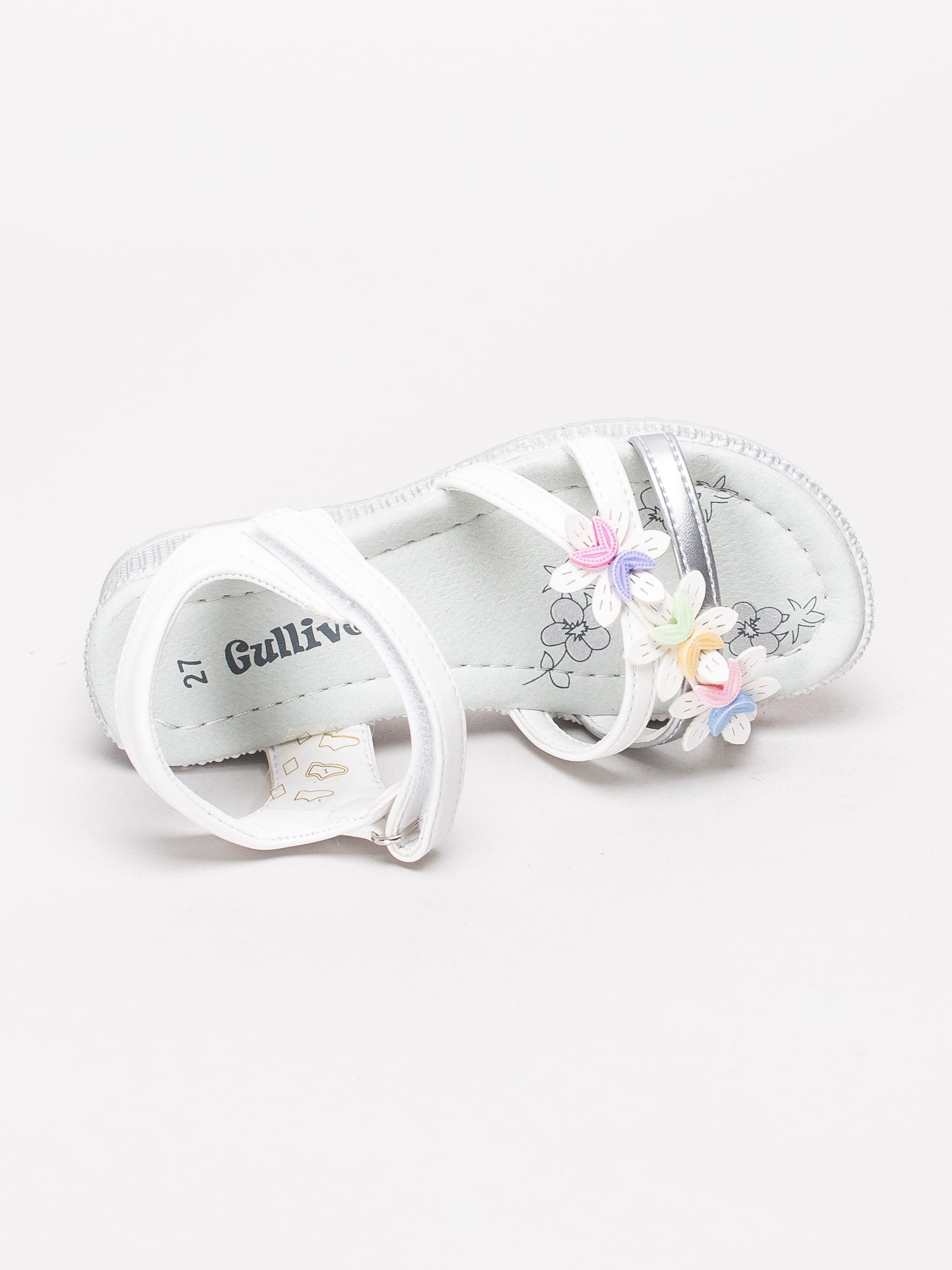 44191018 Gulliver 433-0011-02 vita sandaler med blommor-4