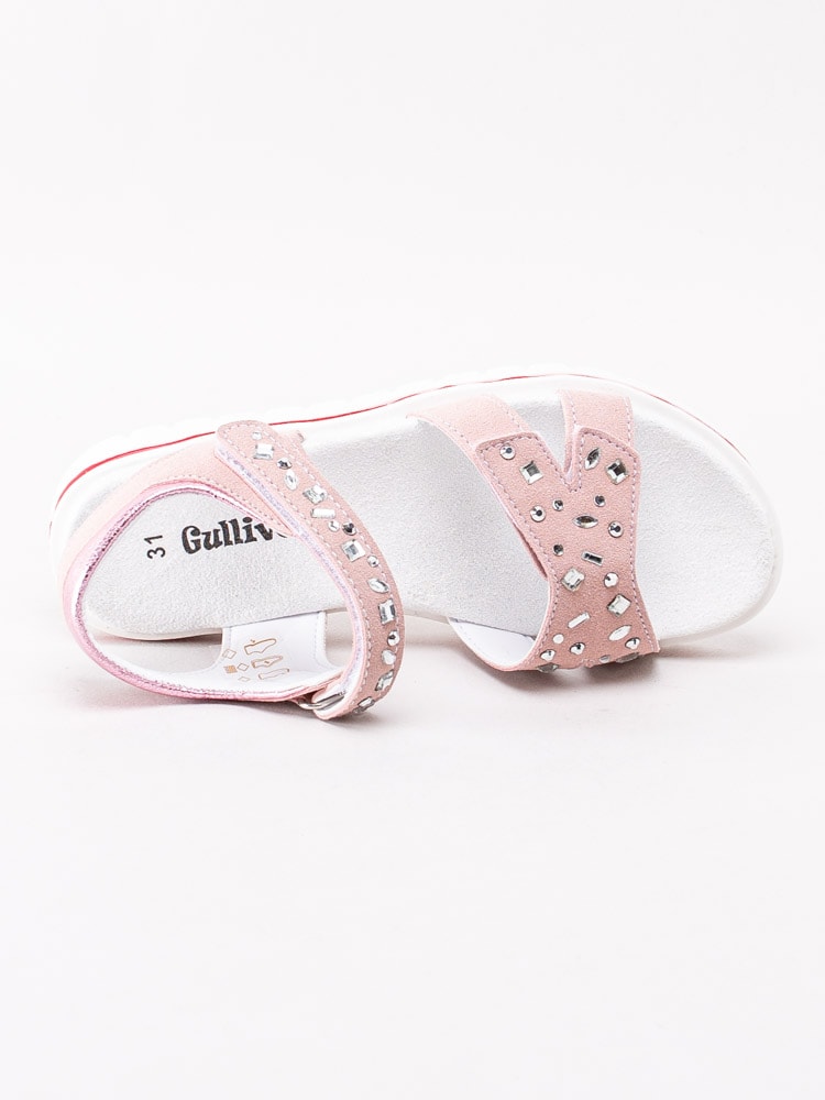 44201007 Gulliver 433-0969-33 Rosa sandaler med dekorativa strasstenar-4