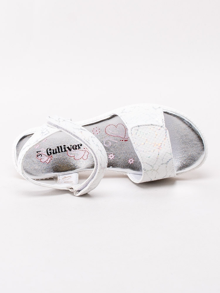 44201010 Gulliver 433-1970-02 Vita sandaler med skimrande marmormönster-4