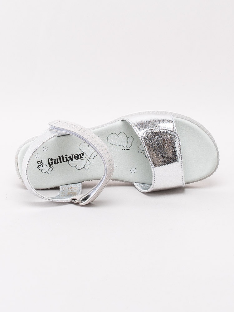 44201012 Gulliver 433-1970-19 Silverfärgade sandaler med kardborre-4