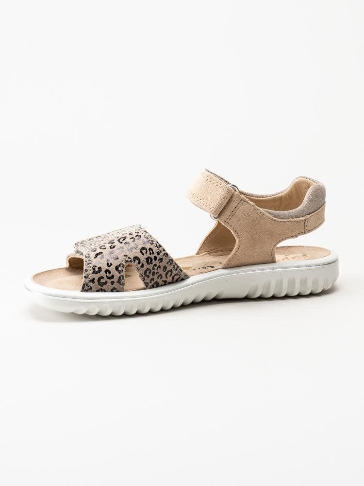 Superfit - Beige sandaler med leoprint