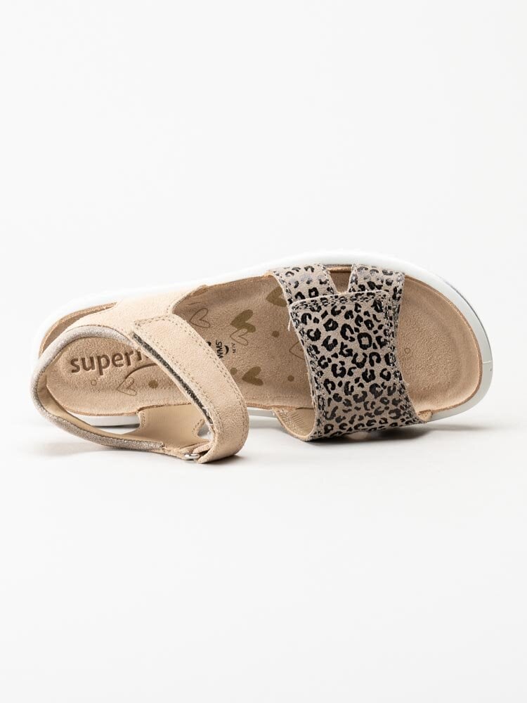 Superfit - Beige sandaler med leoprint