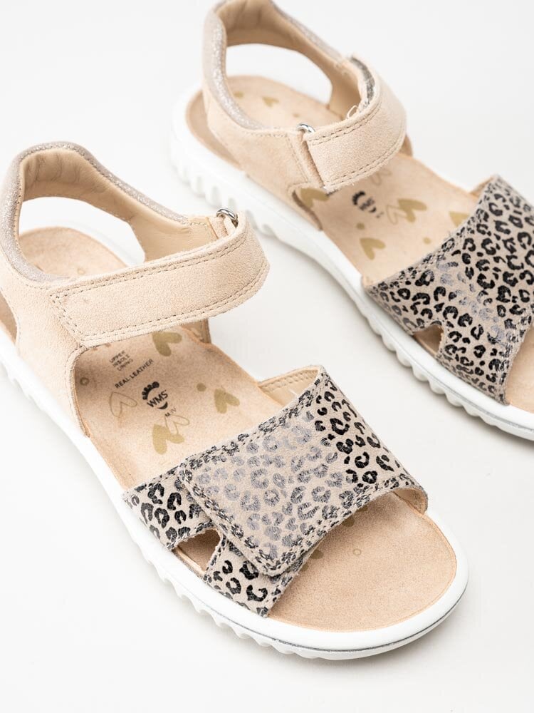 Superfit - Beige sandaler med leoprint