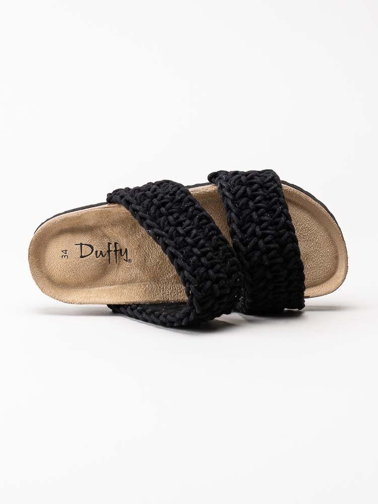 forklare uren siv Köp Duffy - Svarta slip in sandaler för barn i grovt virkad textil |  Skoman.se