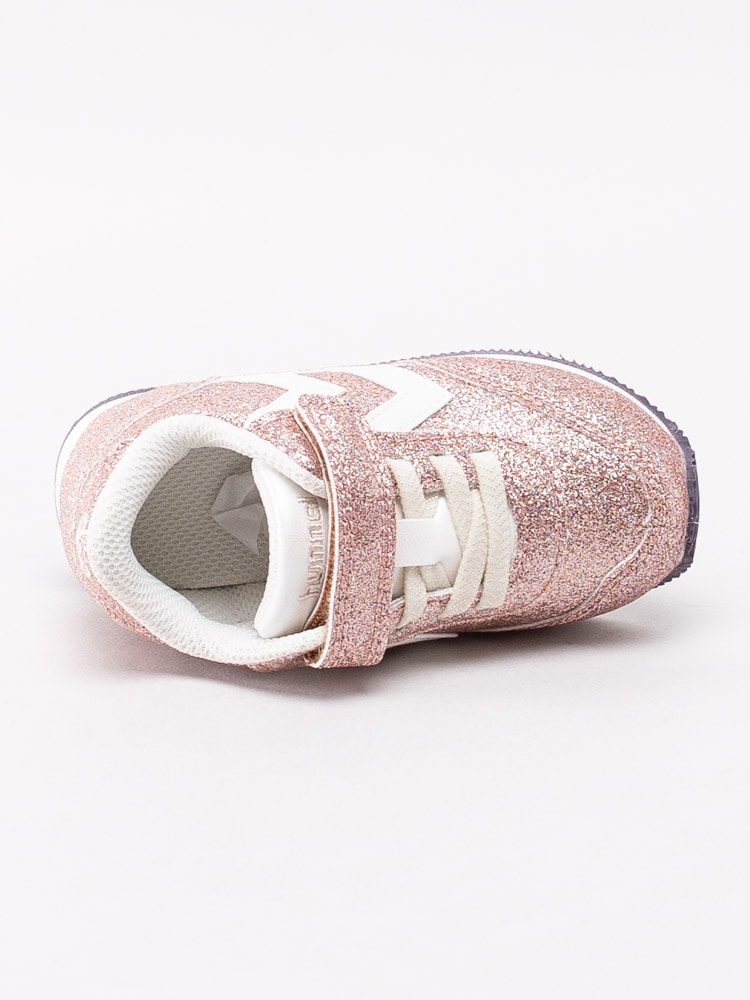45201017 Hummel Reflex Glitter Infant 205766-5028 Rosa glittriga sportiga sneakers i små storlekar-4