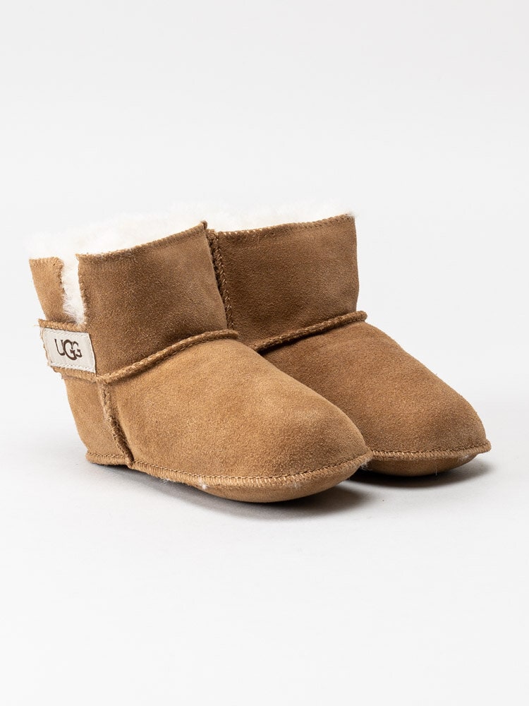 UGG - Infant Erin - Ljusbruna ullfodrade babyskor i mocka