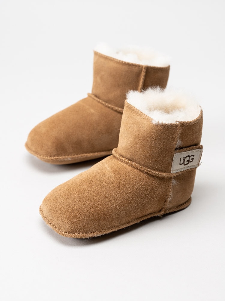 UGG - Infant Erin - Ljusbruna ullfodrade babyskor i mocka