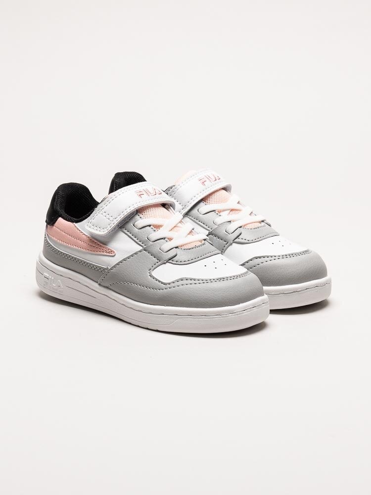 FILA - Fxventuno velcro Tdl - Vita sneakers med rosa och grå detaljer
