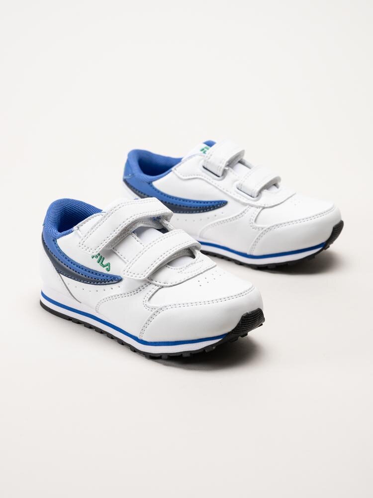 FILA - Orbit Velcro Tdl - Vita sneakers med blåa detaljer