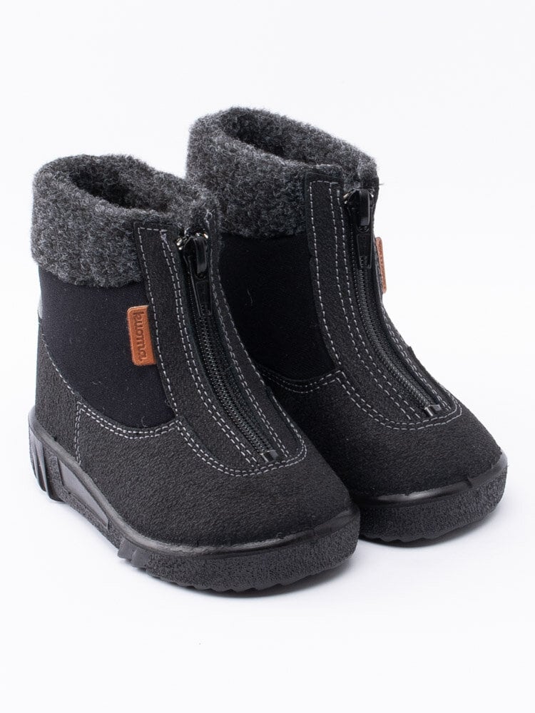 Kuoma - Baby Fleece Collar - Svarta ullfodrade vinterkängor