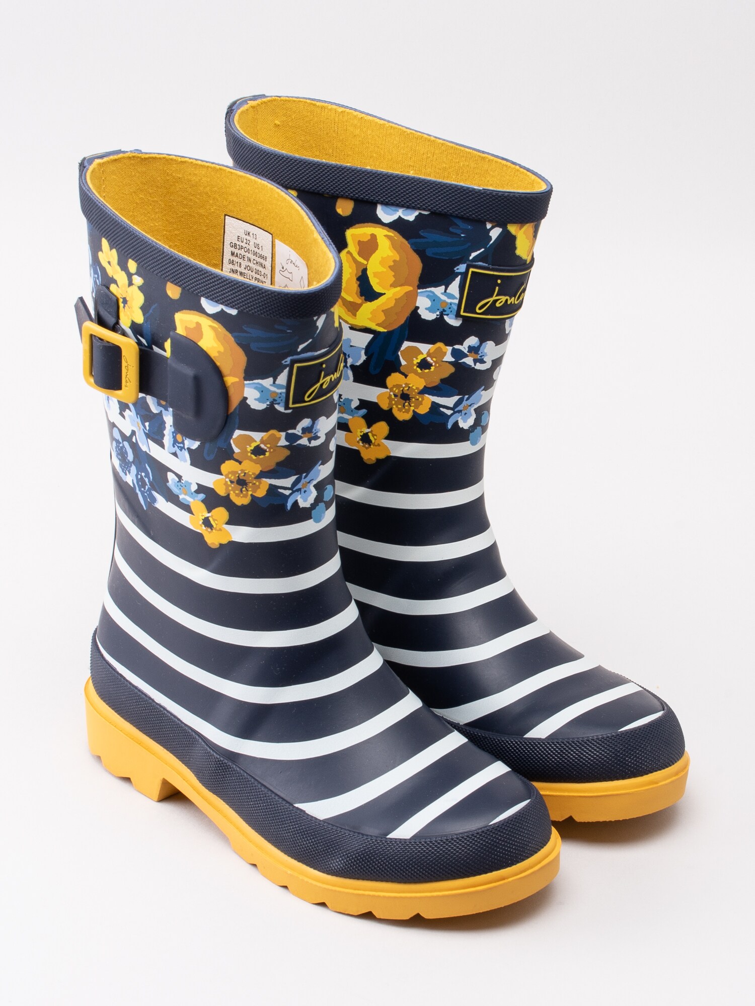 50191016 Joules Jnr Welly Print 201122-NAVBOTAN mörkblå barn gummistövel-3