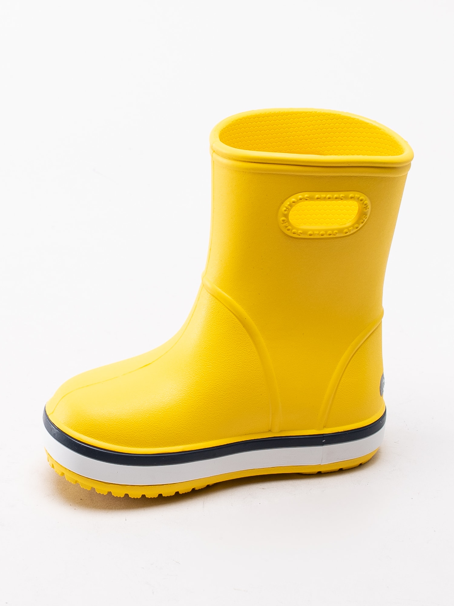 50193002 Crocs Crocband Rain Boot K 205827-734 gula gummistövlar med prälgad logga-2