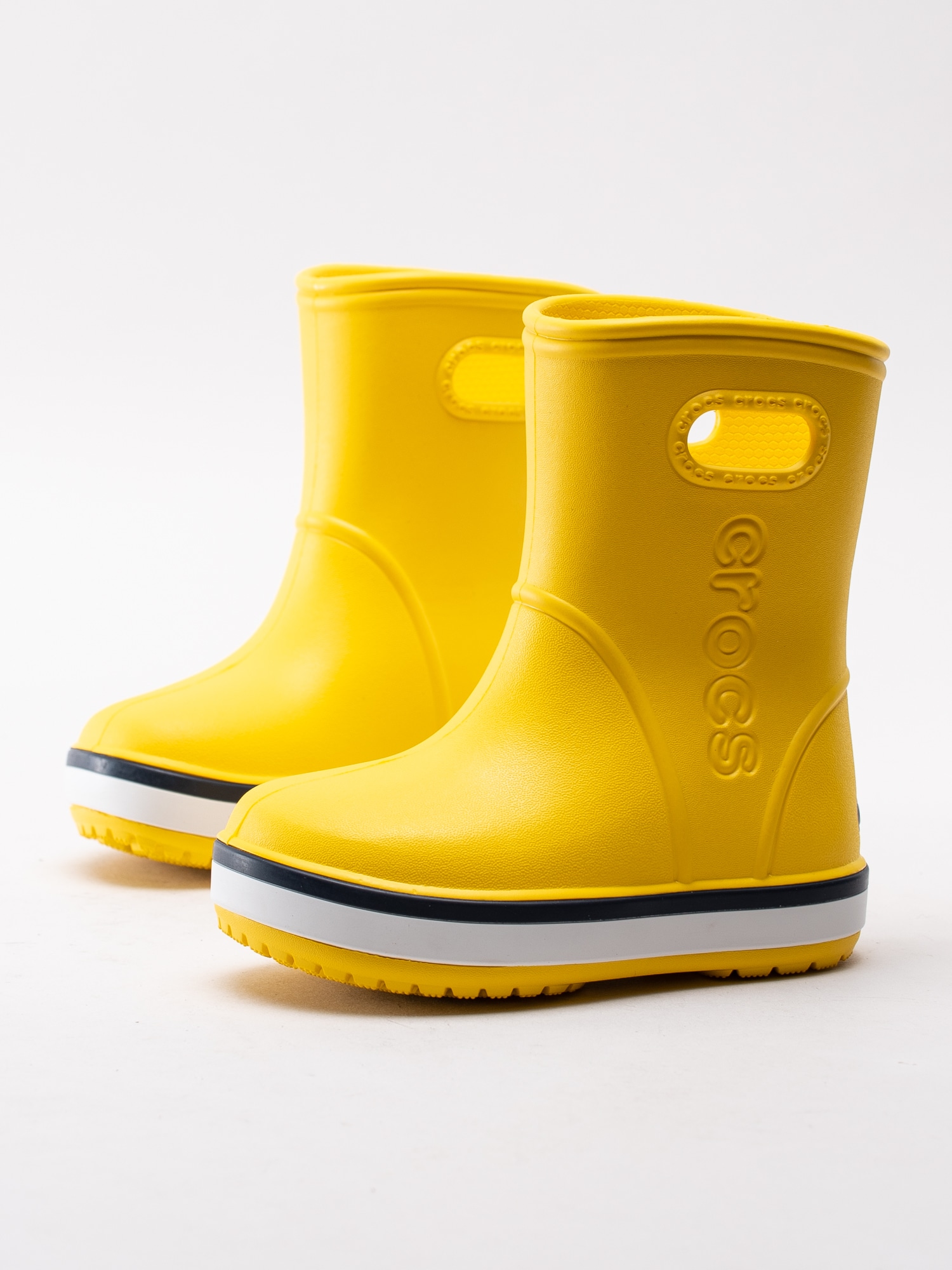 50193002 Crocs Crocband Rain Boot K 205827-734 gula gummistövlar med prälgad logga-5