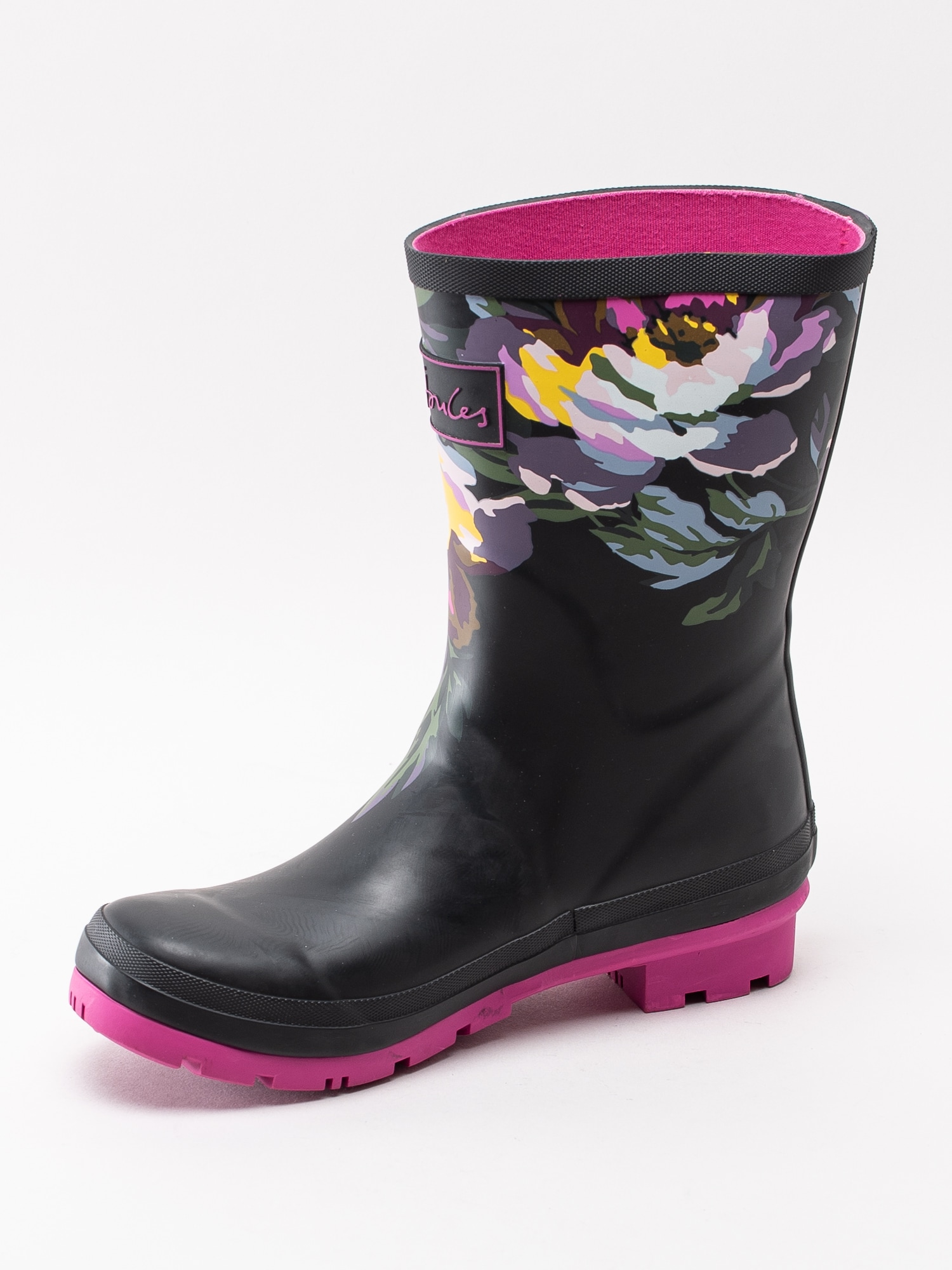 50193013 Joules Molly Welly Black Floral 204272 svarta mid gummistövlar med floral-print-2