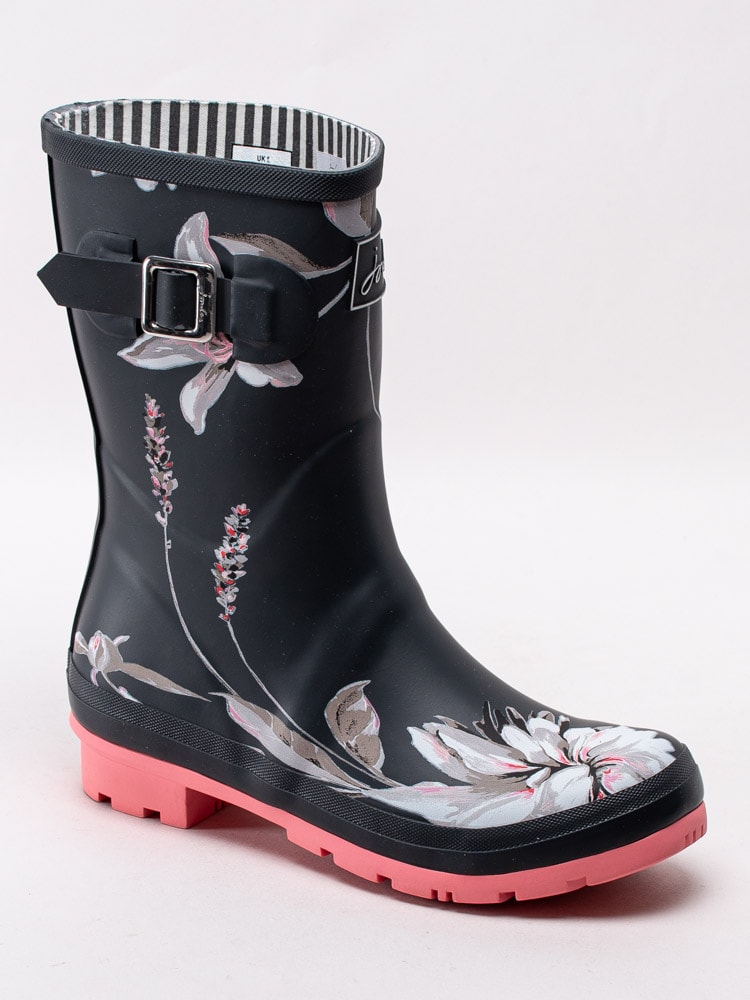 50201019 Joules Molly Welly Dark Grey Floral Mörkgrå gummistövlar med blommotiv-1