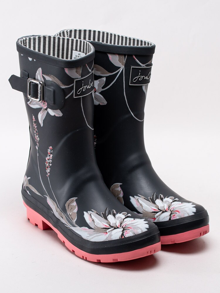 50201019 Joules Molly Welly Dark Grey Floral Mörkgrå gummistövlar med blommotiv-3