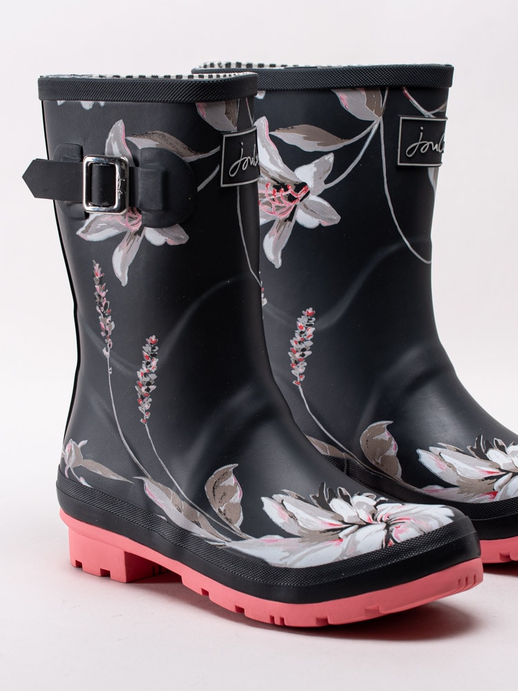 50201019 Joules Molly Welly Dark Grey Floral Mörkgrå gummistövlar med blommotiv-5