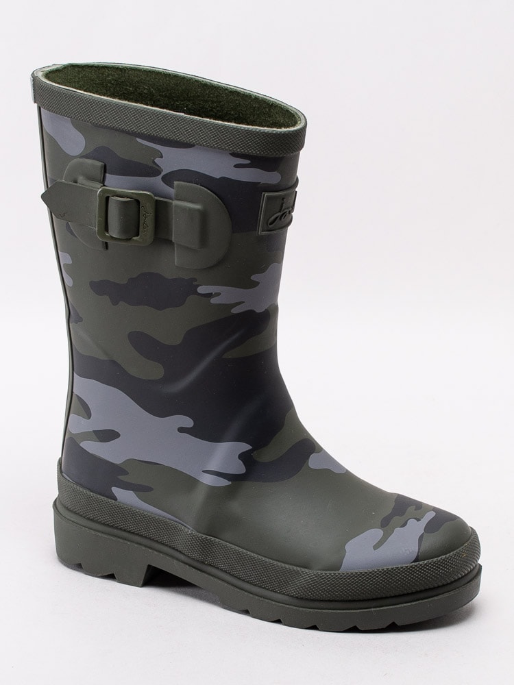 50201023 Joules Junior Welly Print 209855-CAMO Mörkgröna kamouflagemönstrade gummistövlar för barn-1