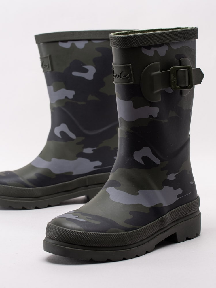 50201023 Joules Junior Welly Print 209855-CAMO Mörkgröna kamouflagemönstrade gummistövlar för barn-6